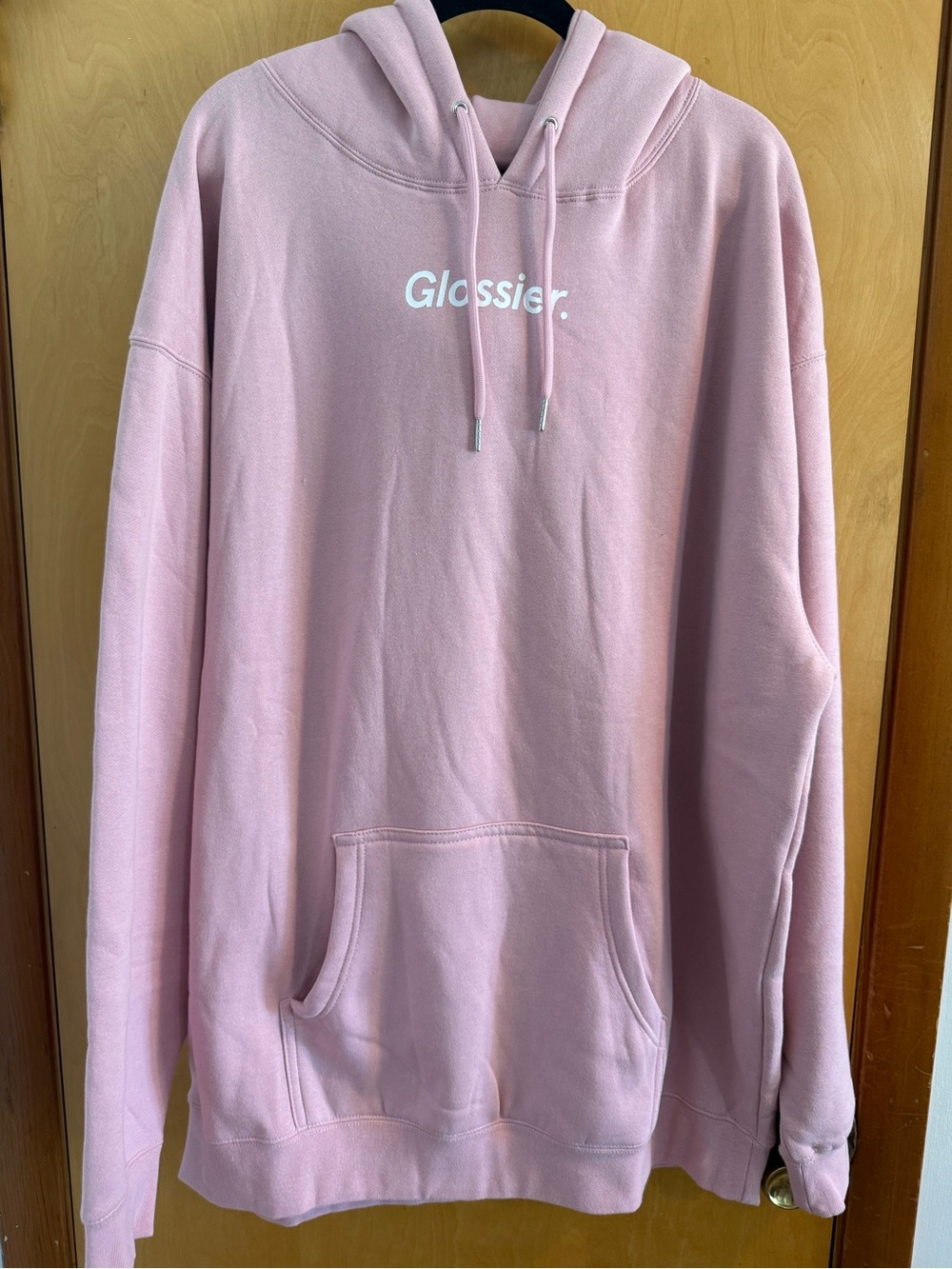 Glossier Pink Hoodie Sweatshirt